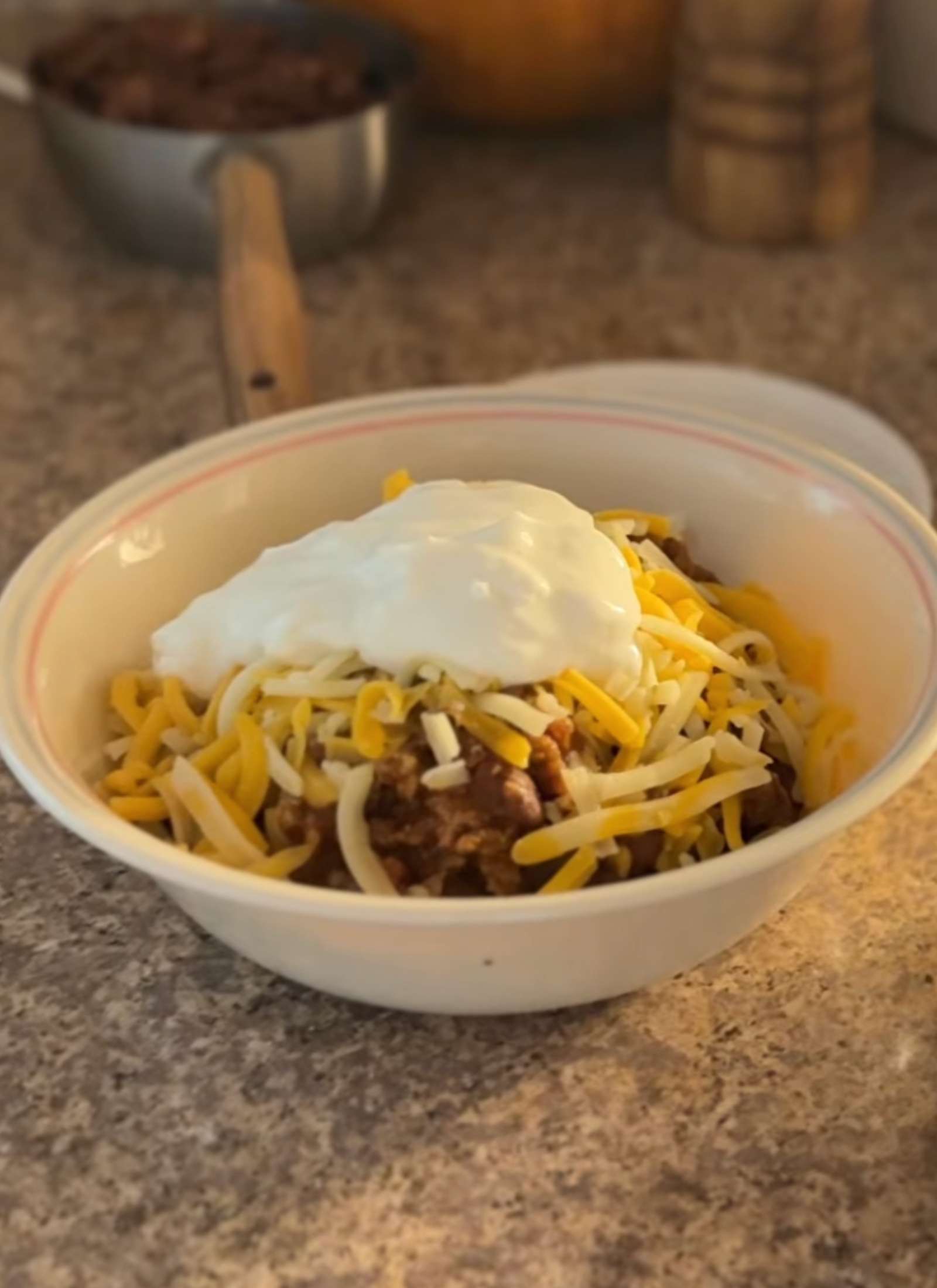 bowl of beef and bean chili